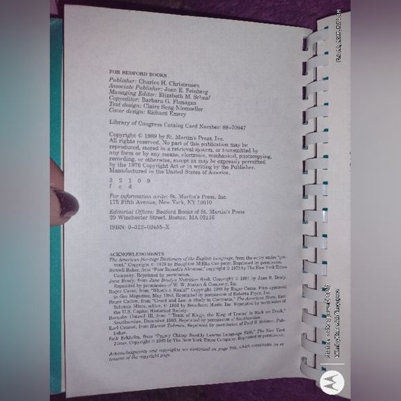 Writer's Reference Spiral Bound Copy by Diana Hacker - Picture 6 of 13